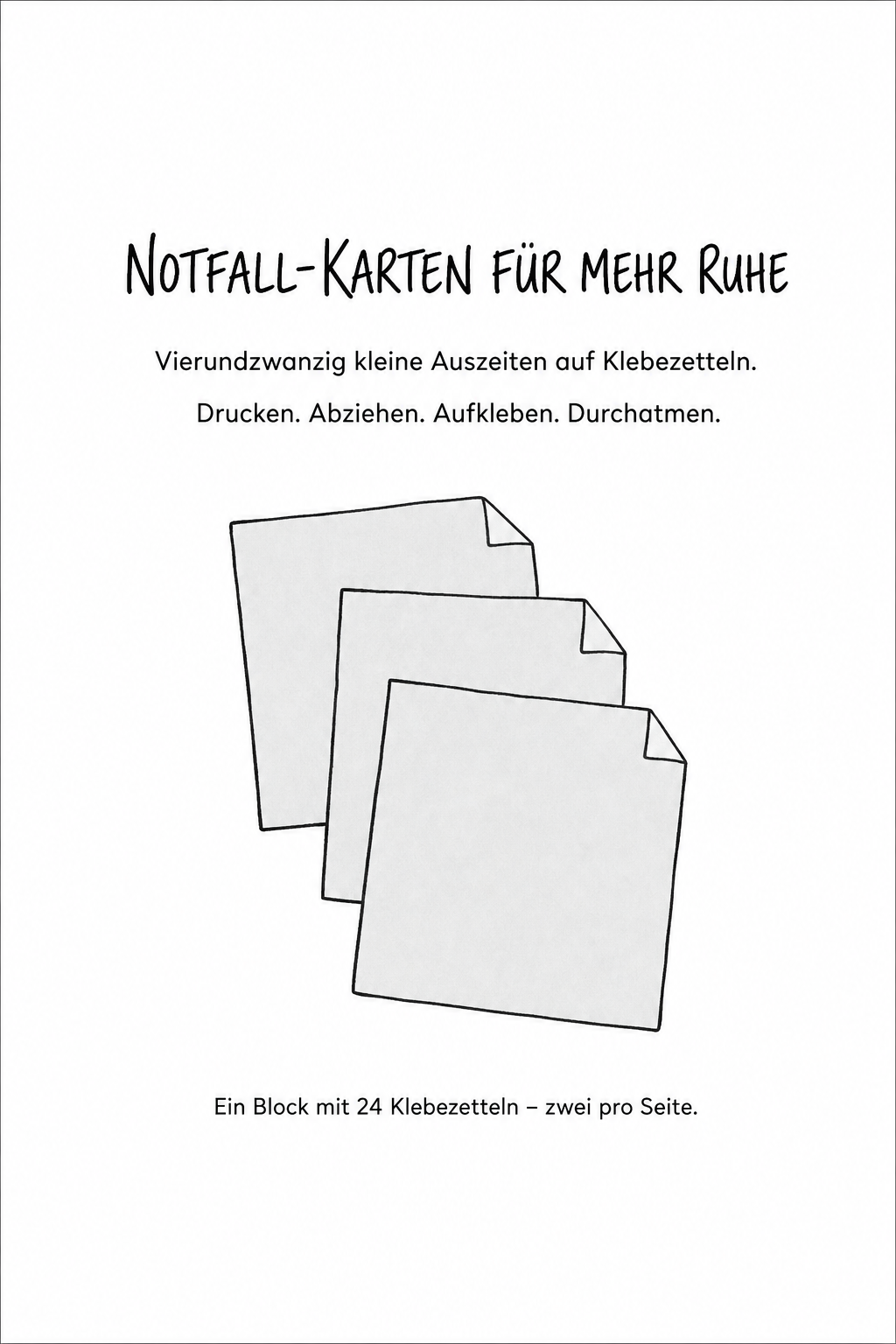 Bonus-Cover: Notfall-Karten für mehr Ruhe